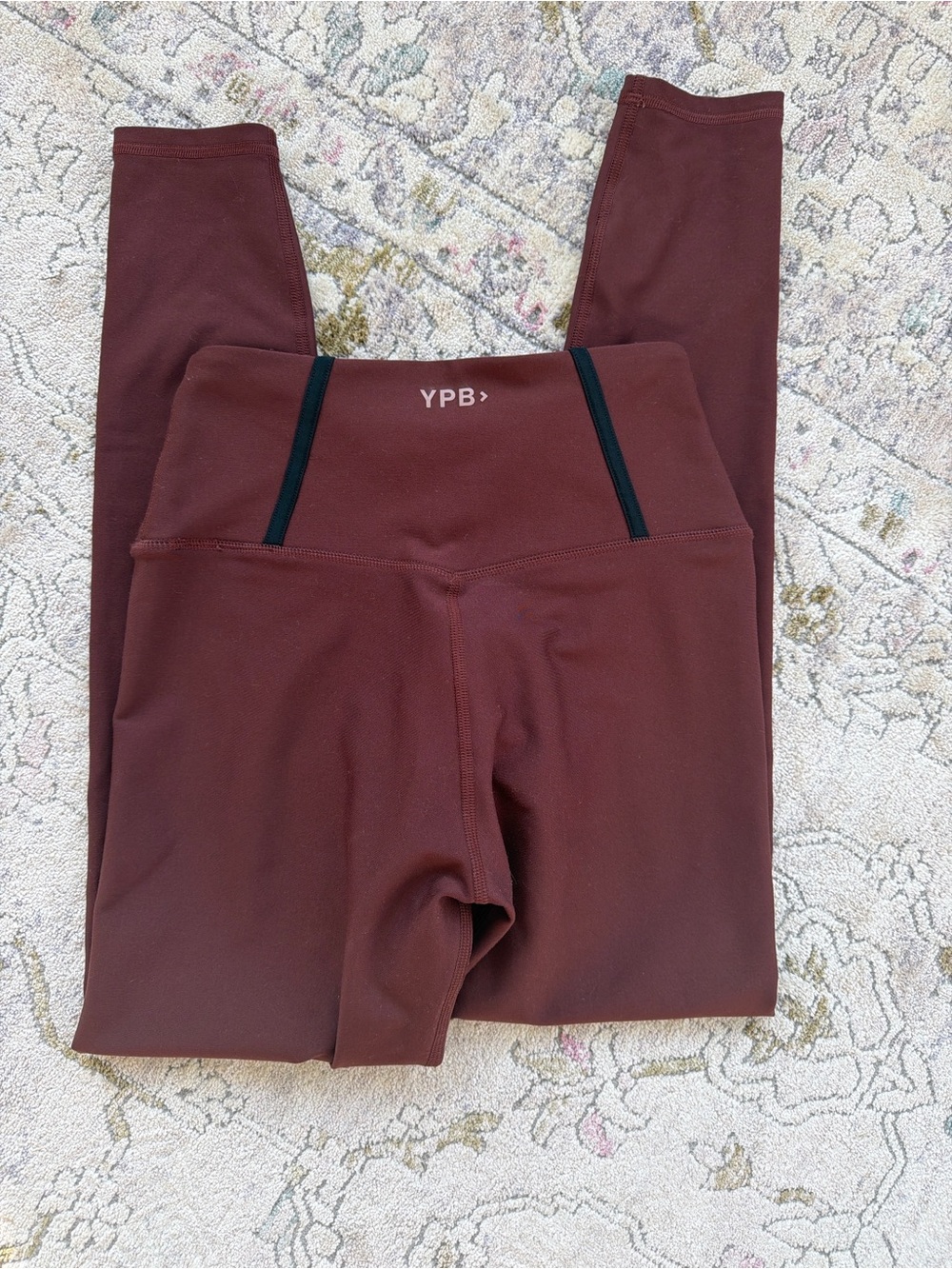 YPB High-Waist Burgundy Leggings